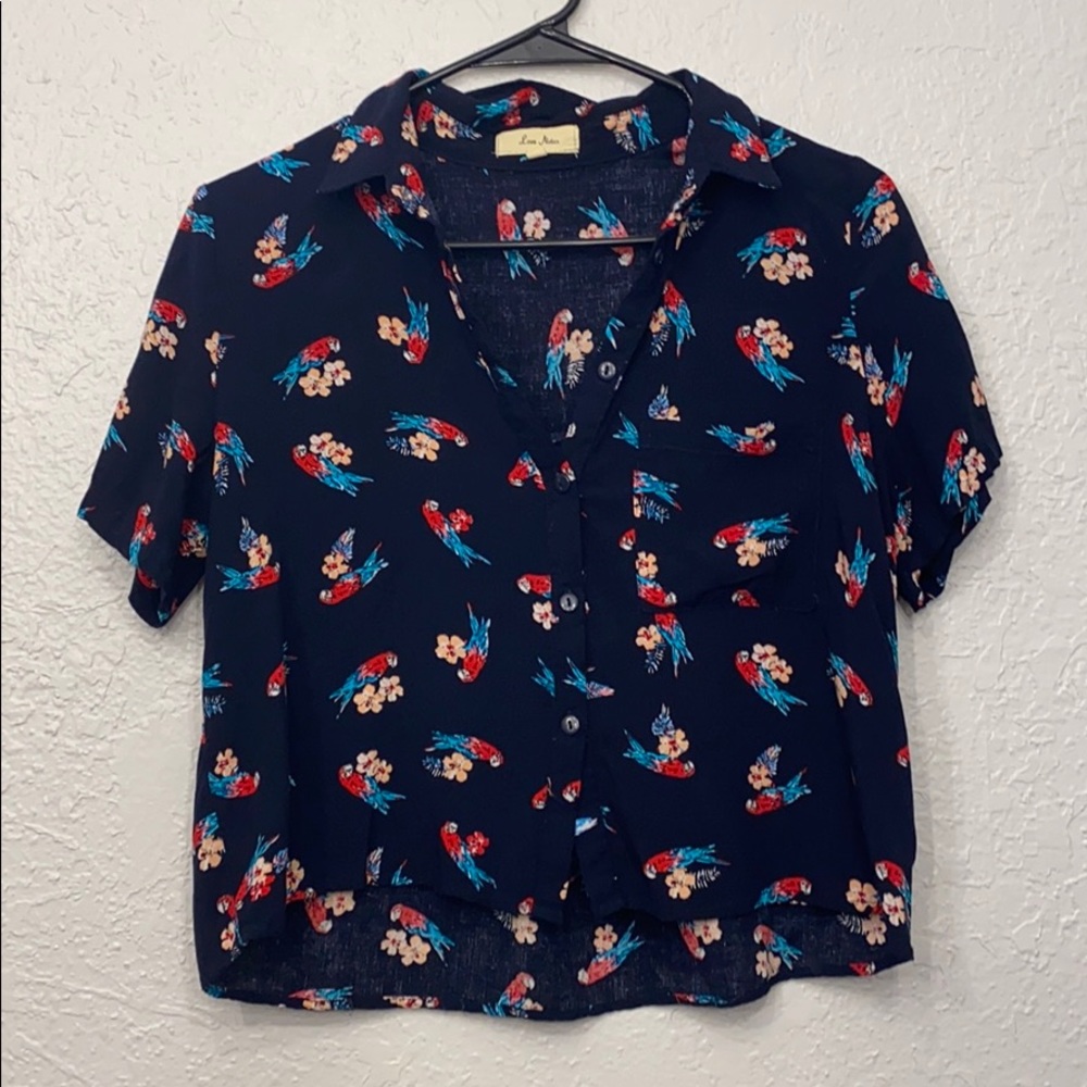 Parrot print crop top